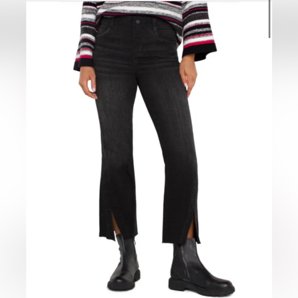 LIVERPOOL GIA GLIDER CROP FLARE TWISTED SEAM Women Jeans Sz 10/30 NWT -